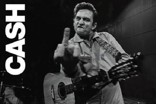 Picture Framed - Johnny Cash Finger 24x36-hotRAGS.com