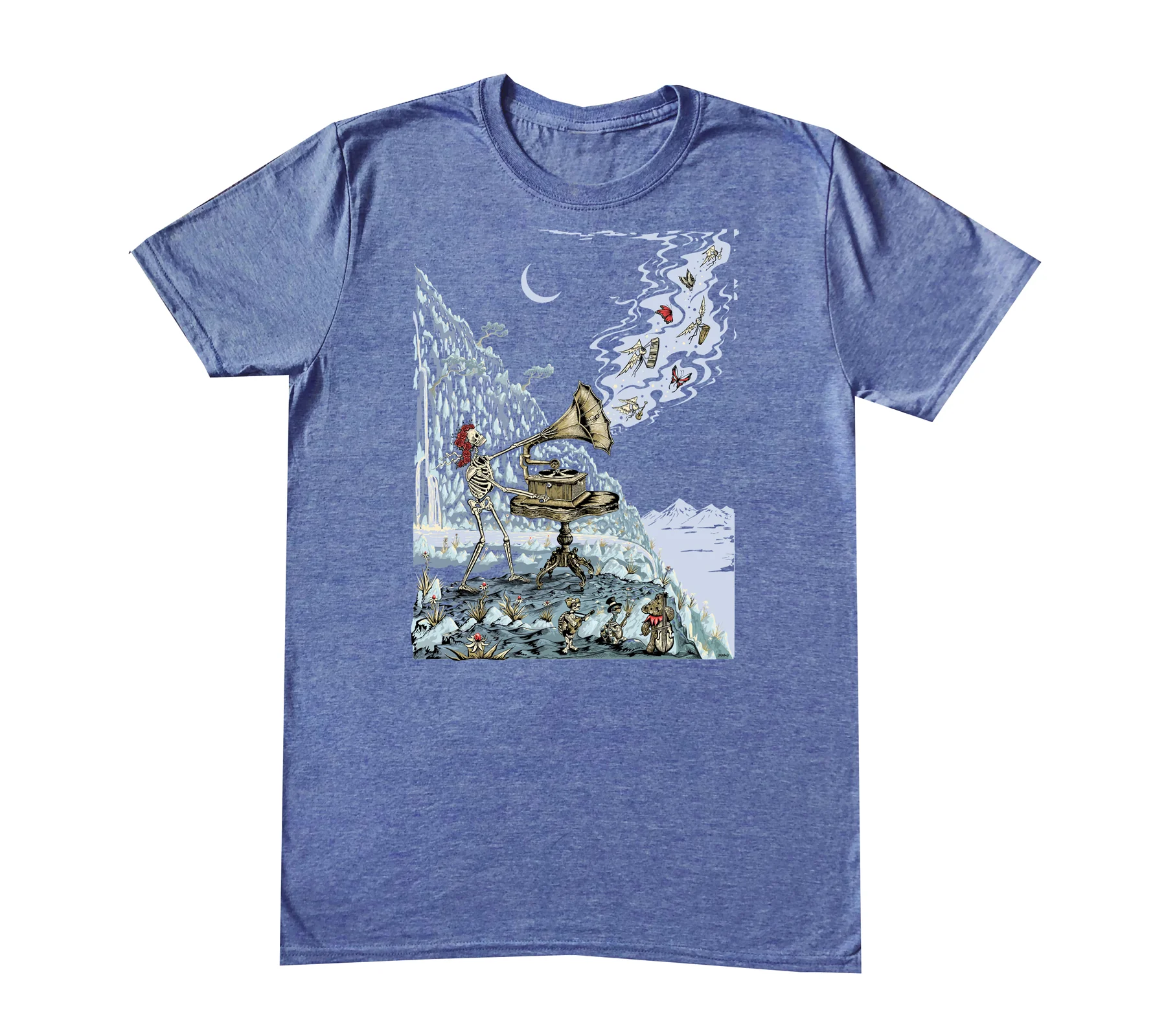 T SHIRT - Song Skeleton - Blue - hotRAGS.com