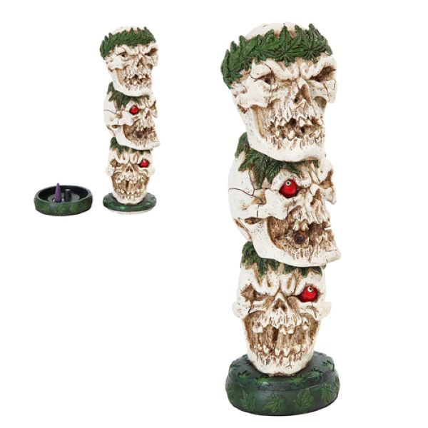 Incense Burner - Skull Stacker-hotRAGS.com