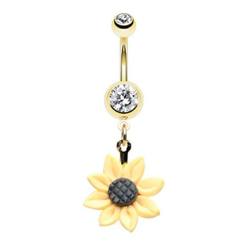 Belly Ring - Sunflower Golden-hotRAGS.com