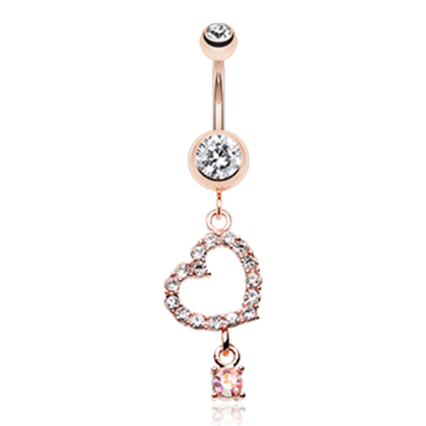 Belly Ring Heart Rose Gold-hotRAGS.com