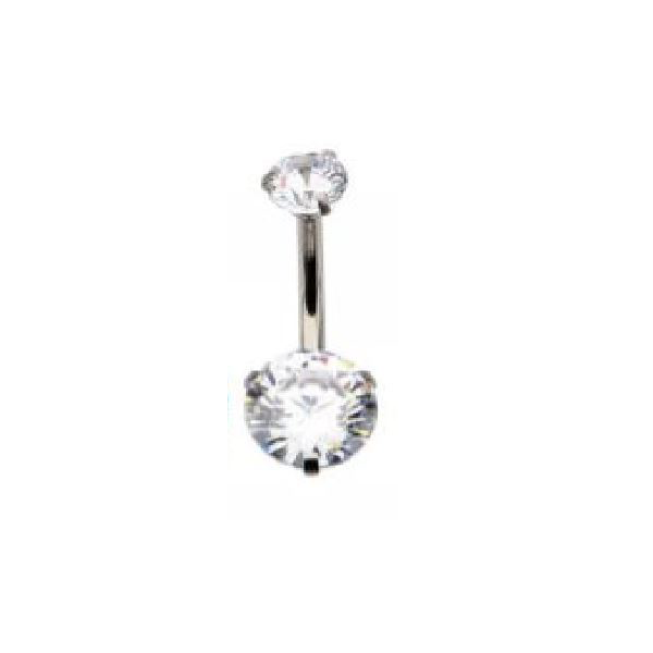 Belly Ring - Heart - Clear-hotRAGS.com