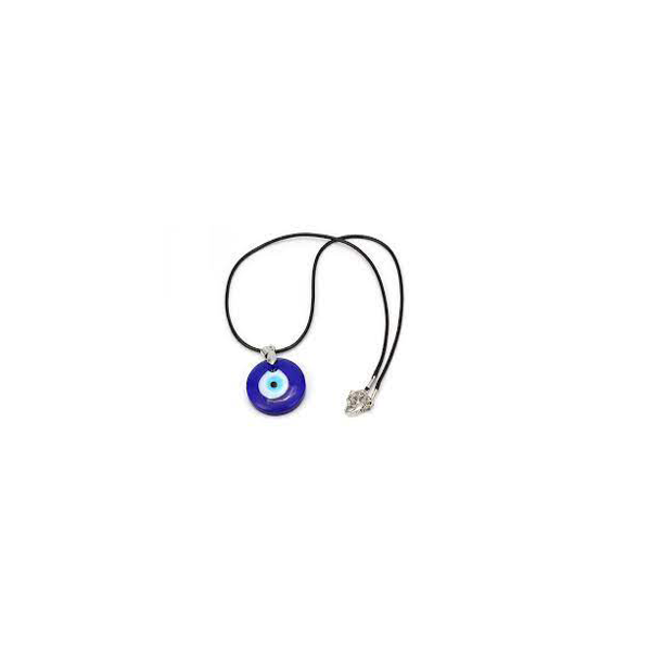 Necklace - Evil Eye Black Leather-hotRAGS.com