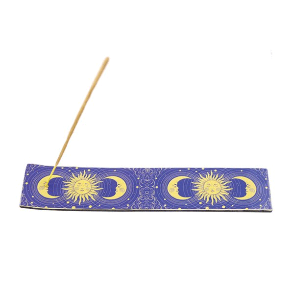 Blue Sun And Moon Wooden Incense Burner-hotRAGS.com