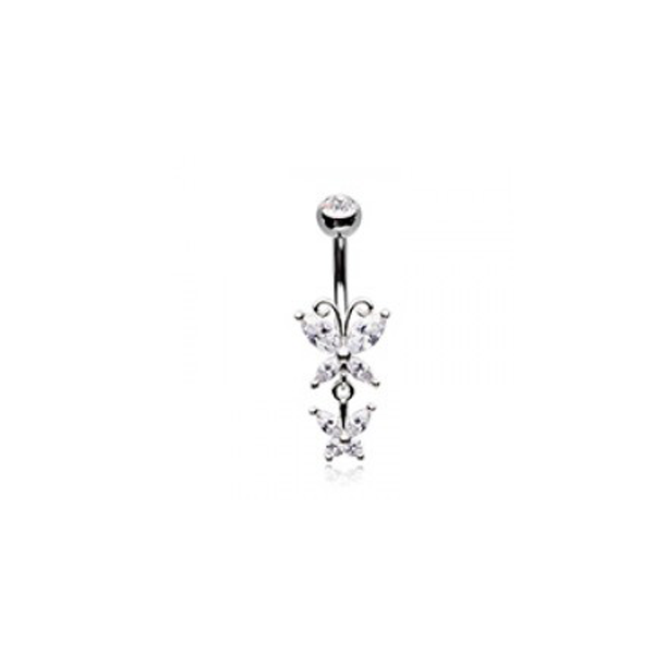 Belly Ring - Double Butterfly-hotRAGS.com