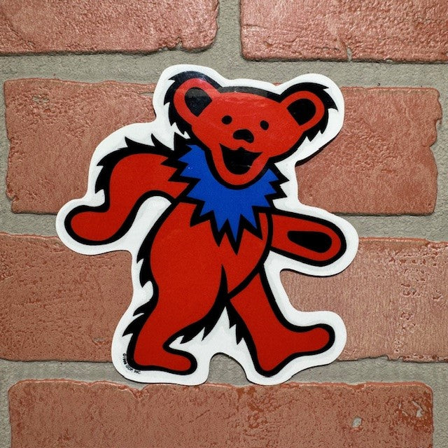 Sticker - Grateful Dead Bear - Large Red-hotRAGS.com
