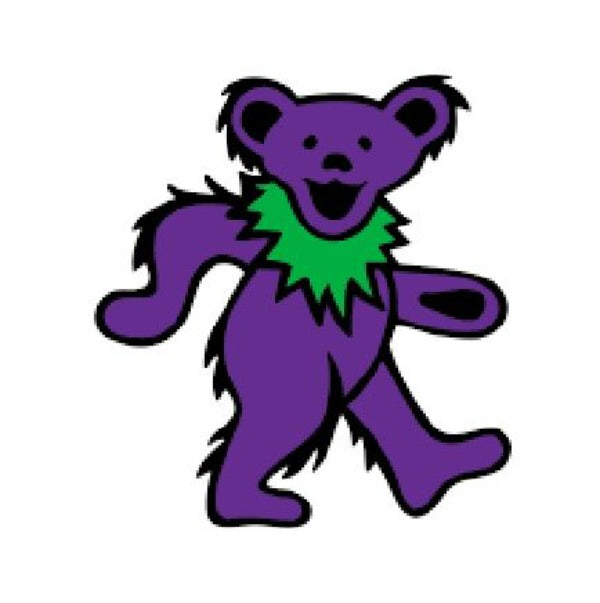 Sticker - Grateful Bear -Purple-hotRAGS.com