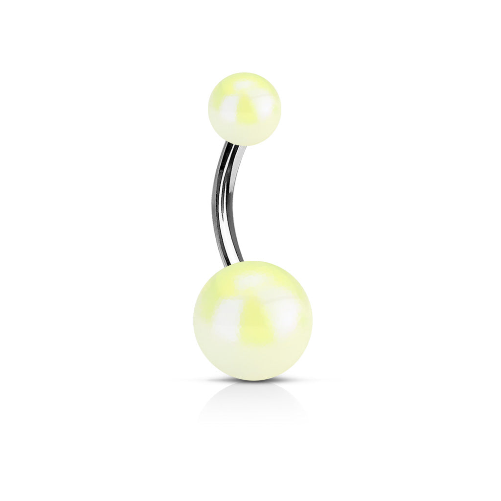 Belly Ring - Acrylic White-hotRAGS.com