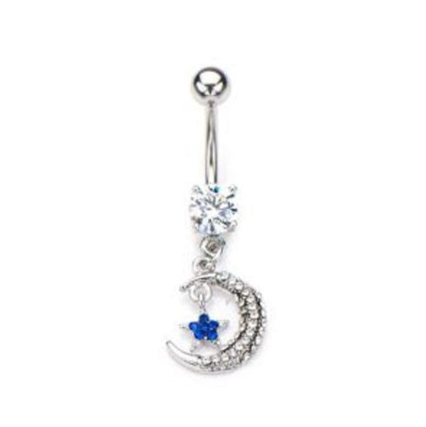 Belly Ring - Moon Star Drop-hotRAGS.com
