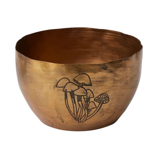 Brass Mushroom Bowl-hotRAGS.com