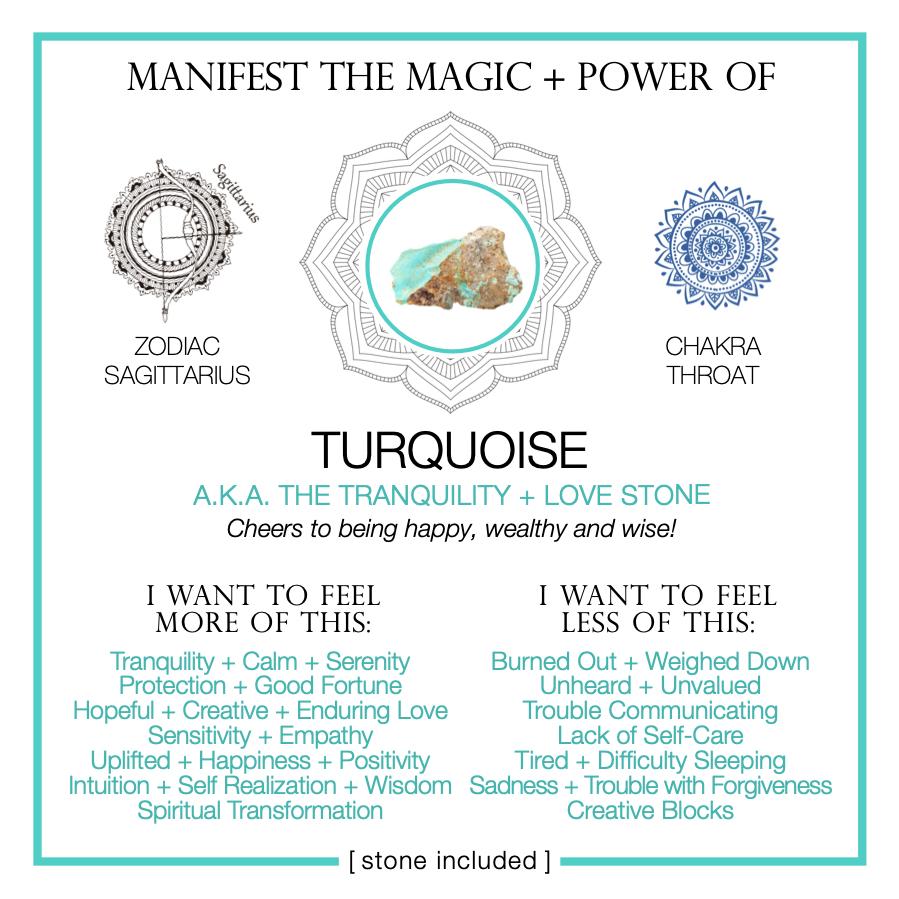 MANIFEST THE MAGIC + POWER OF YOUR CRYSTAL TURQUOISE-hotRAGS.com
