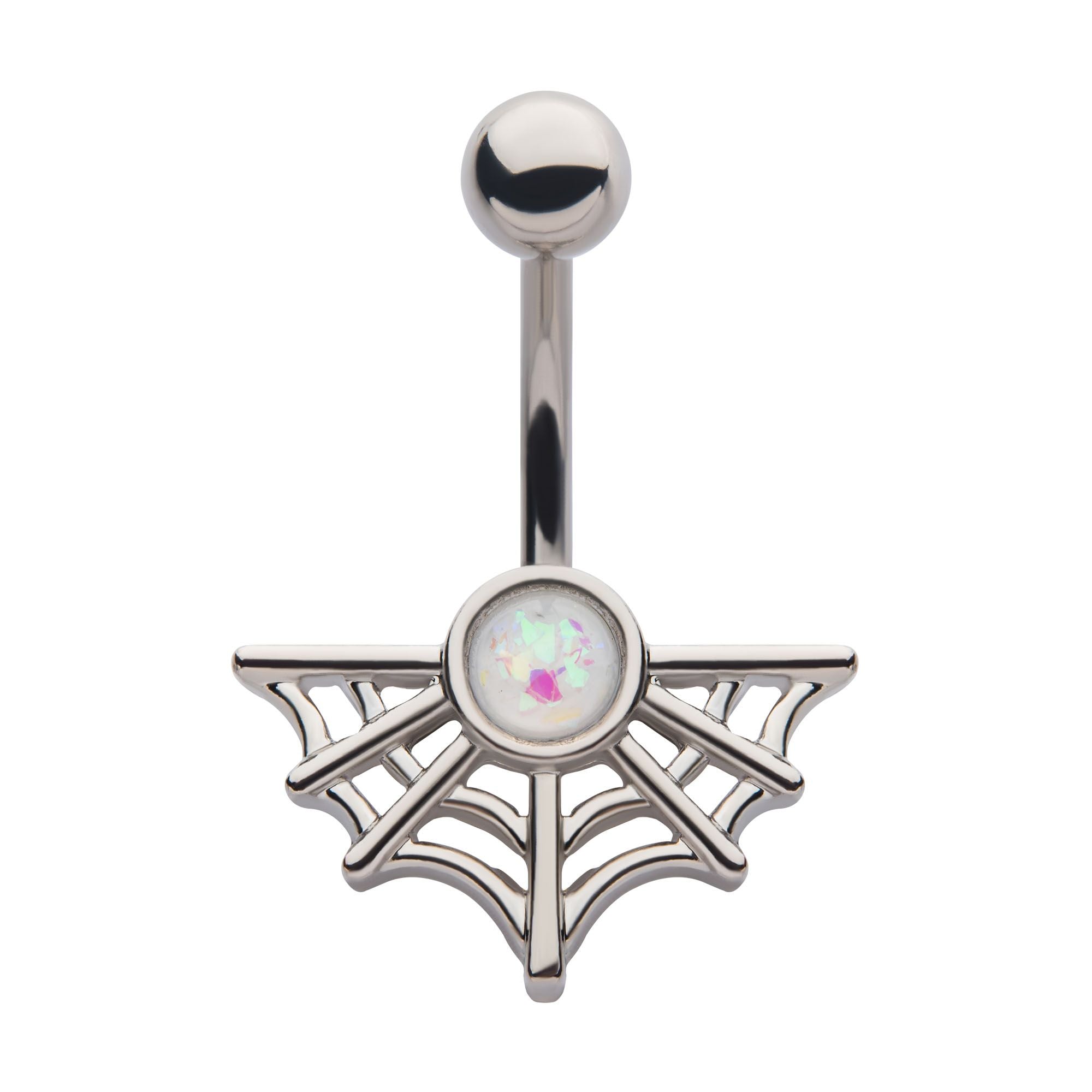 Belly Ring - Spider Web - Opal-hotRAGS.com