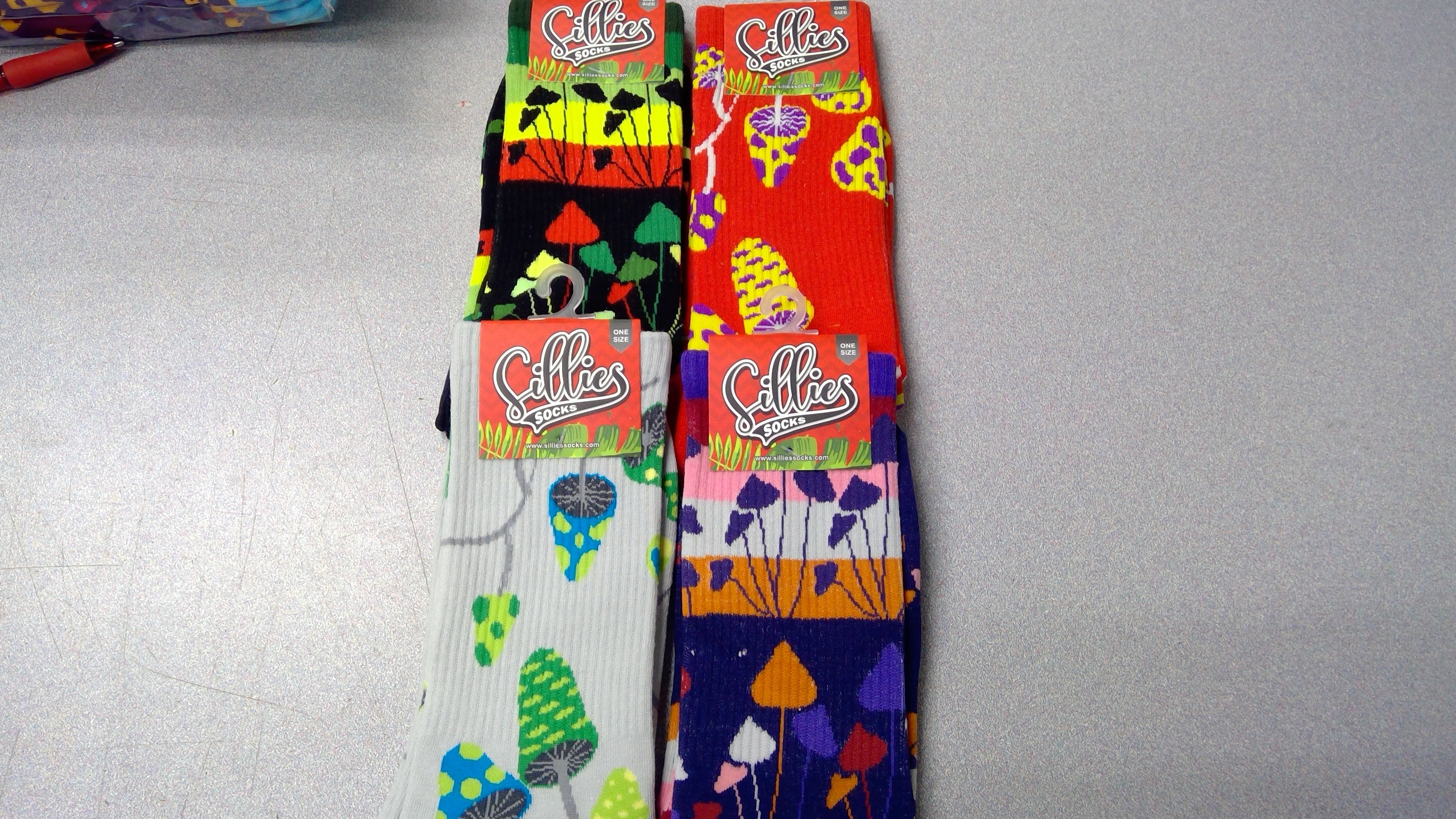 Socks Mushrooms Striped-hotRAGS.com