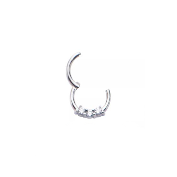Segment Ring - 16g 3stones - Surgical Steel-hotRAGS.com