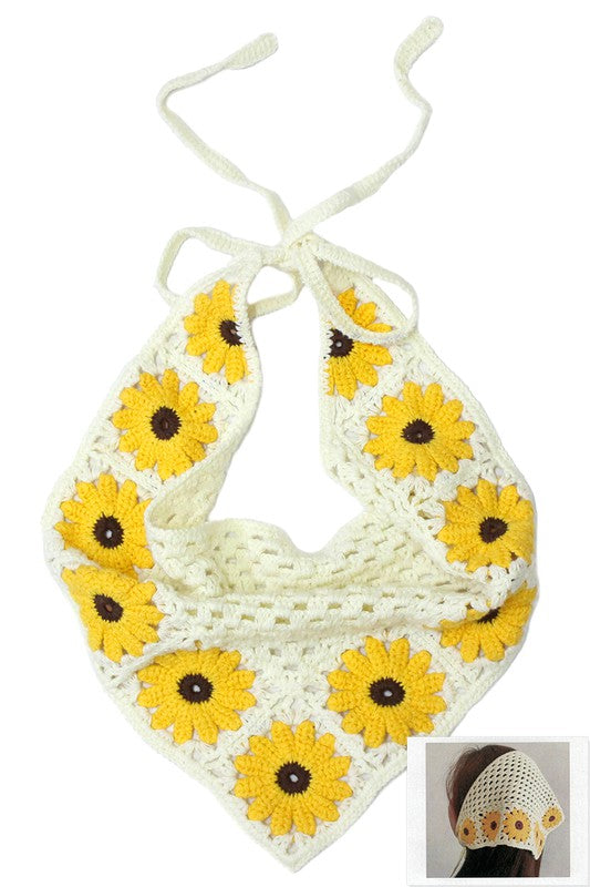 Headband - Crochet Sunflower-hotRAGS.com