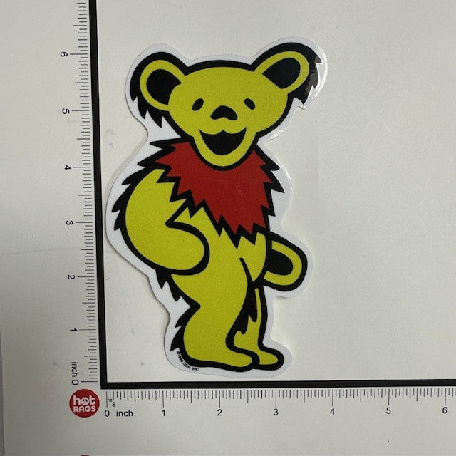 Sticker - Grateful Dead Bear - Yellow-hotRAGS.com