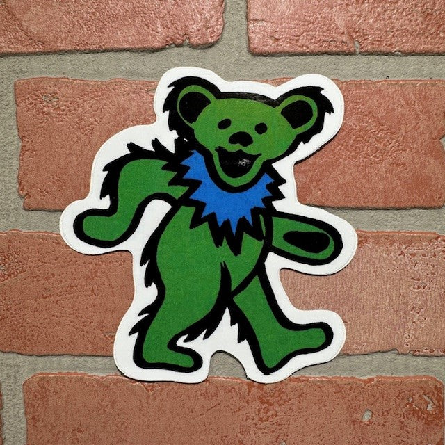 Sticker - Grateful Dead Bear - Large Green-hotRAGS.com