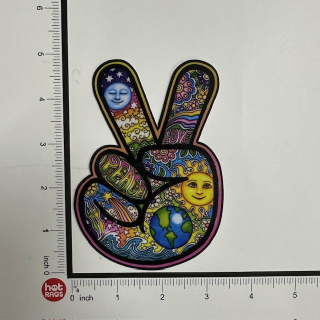 Sticker - Peace Hand Dan Morris-hotRAGS.com