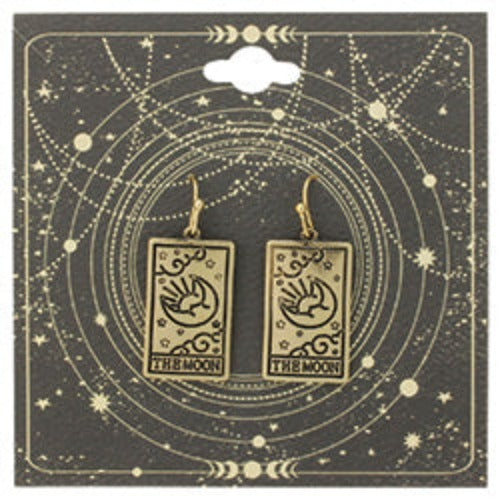 Earrings Tarot Moon Gold-hotRAGS.com