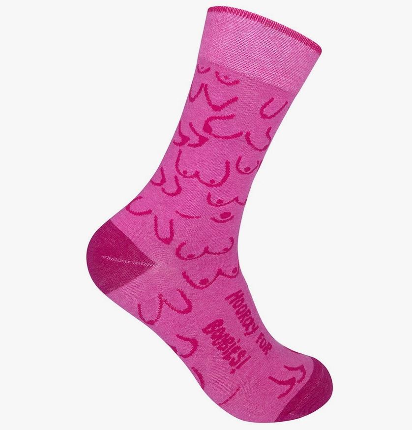 Socks - Hooray For Boobies Breast Cancer Socks-hotRAGS.com