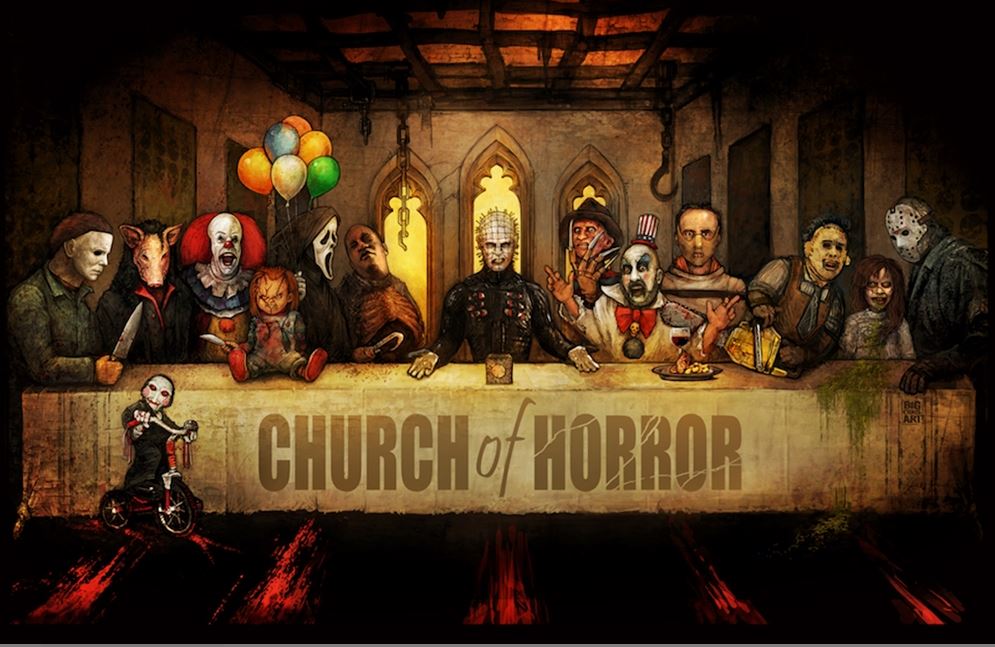 Poster -Church Horror 36 X 24-hotRAGS.com