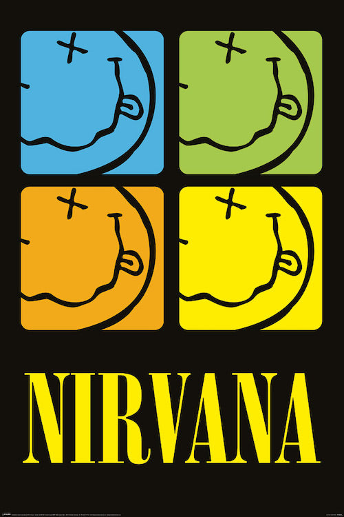 Nirvana Smiley Poster-hotRAGS.com