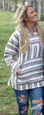 Baja Natural Cotton Tan Stripe-hotRAGS.com
