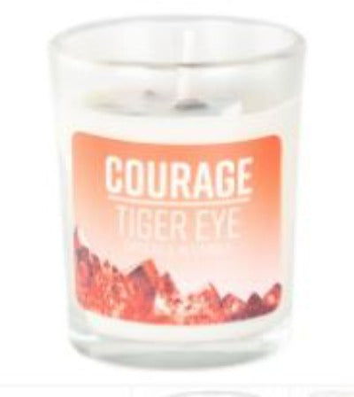 Candle - Courage Energy Stone Tiger's Eye-hotRAGS.com