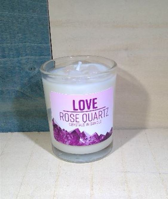 Candle - Love Energy Stone - Rose Quartz-hotRAGS.com