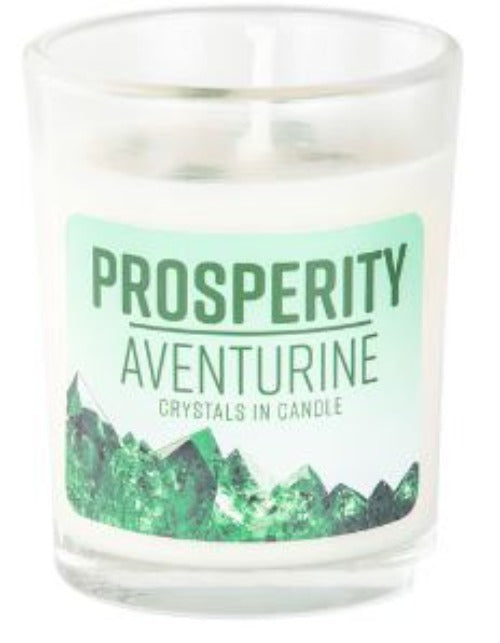 Candle Prosperity Energy Stone Aventurine-hotRAGS.com