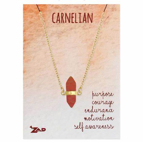Necklace - Crystal Carnelian Stone Necklace-hotRAGS.com