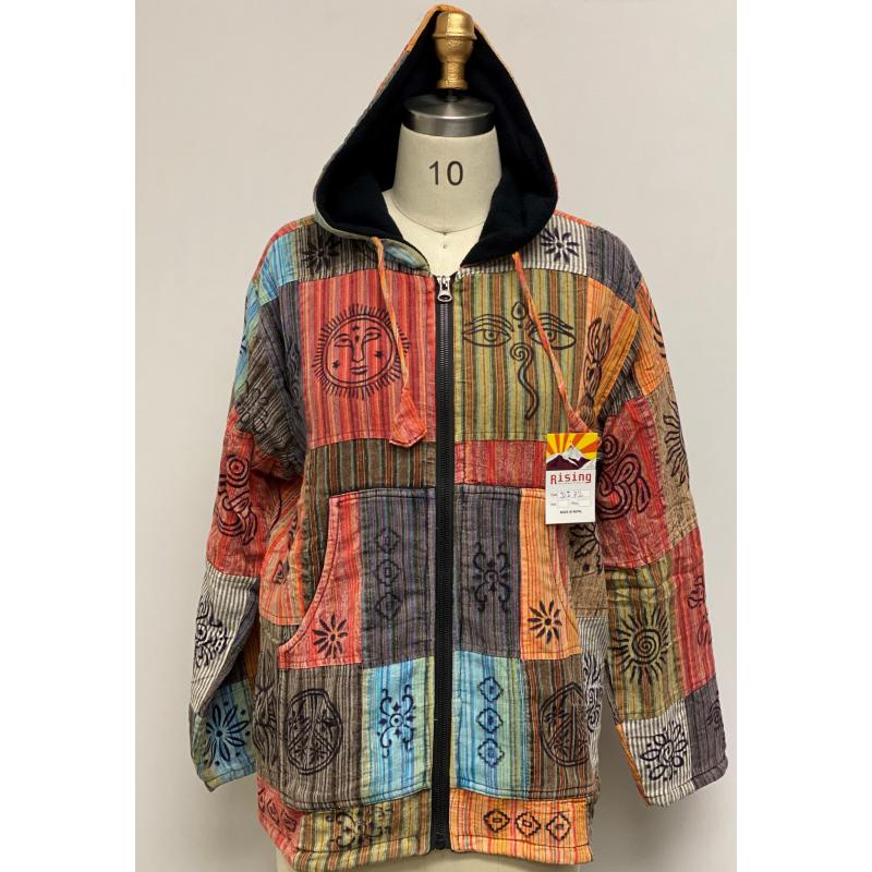 Patchwork Fleece Lining Jacket - Unique-hotRAGS.com