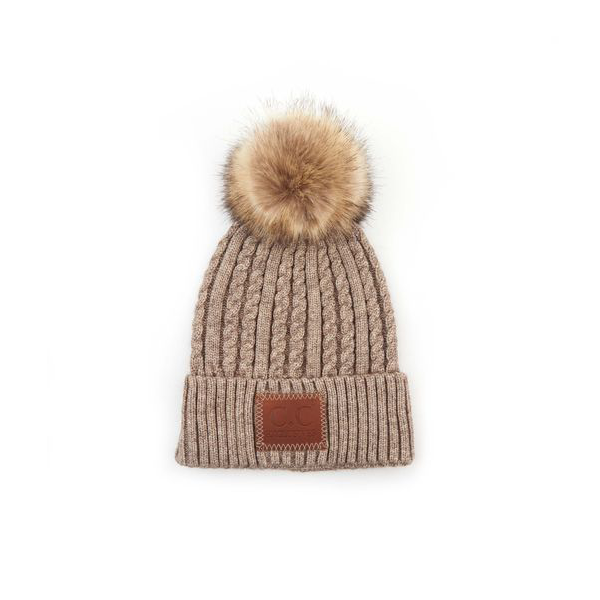 Hat - Winter Beanie CC. - Taupe-hotRAGS.com