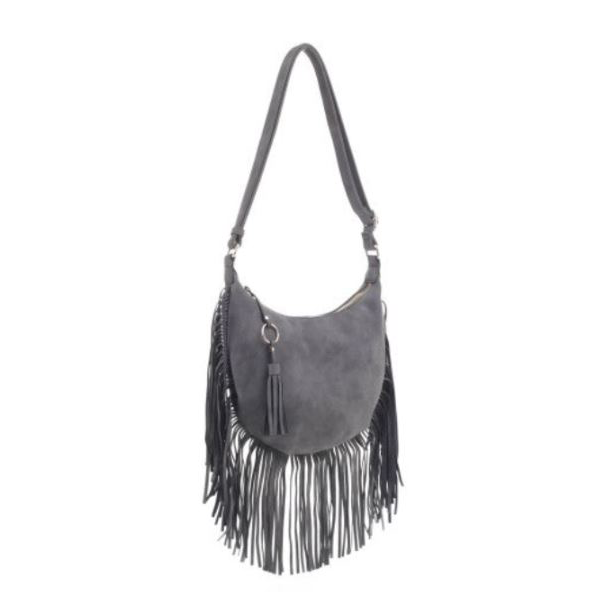 Bag - Fringed -Gray-hotRAGS.com