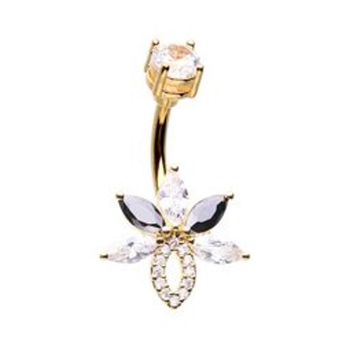Belly Ring - Cubic Zirconia-hotRAGS.com