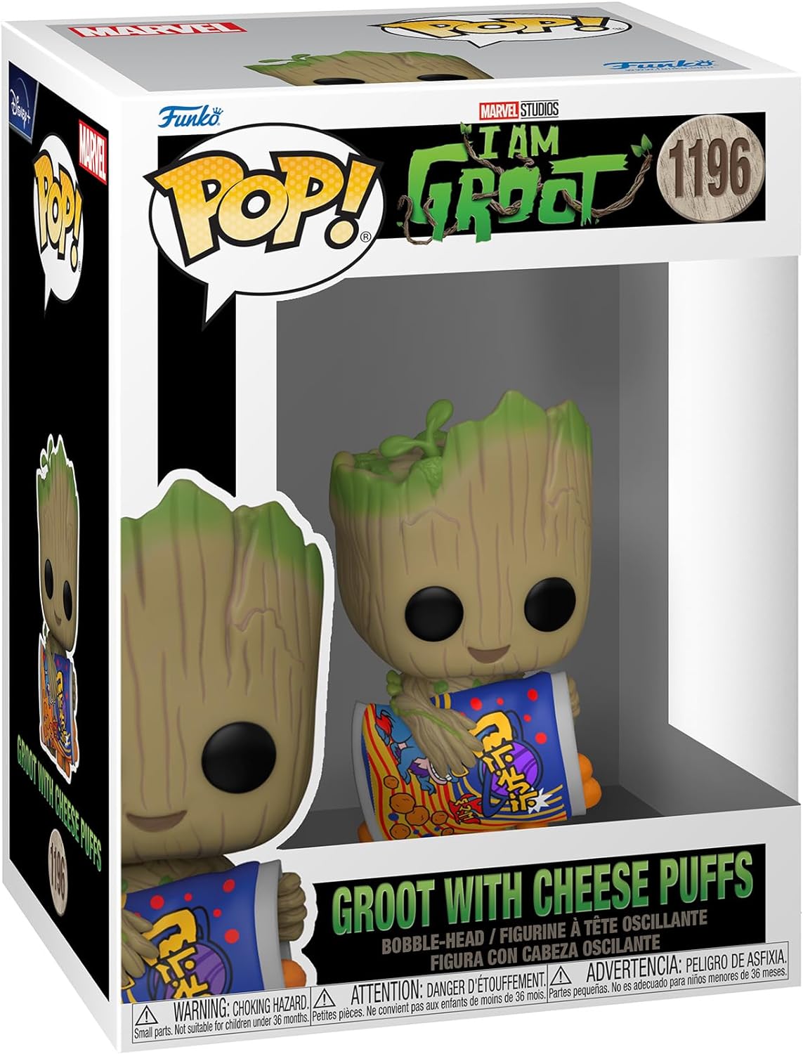 Funko Pop! Marvel: I Am Groot, Groot with Cheese Puffs-hotRAGS.com