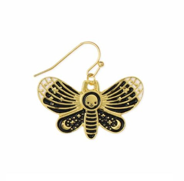 Earrings - Gold Luna Moth-hotRAGS.com