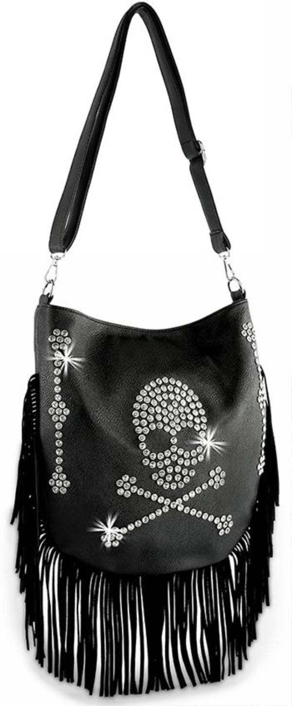Bag - Fashion Skull Bag - Fringe Stone-hotRAGS.com
