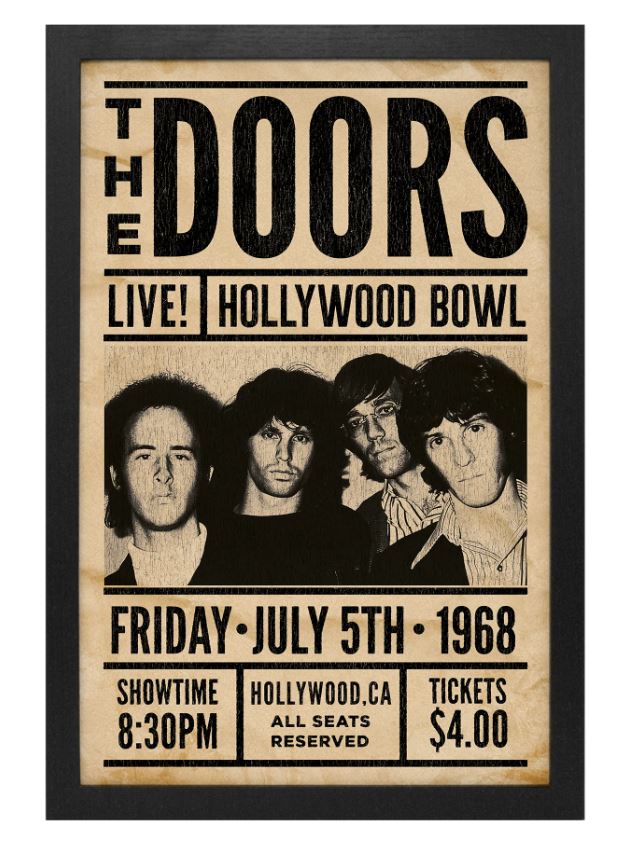 Picture - THE DOORS - LIVE! HOLLYWOOD BOWL - Framed-hotRAGS.com