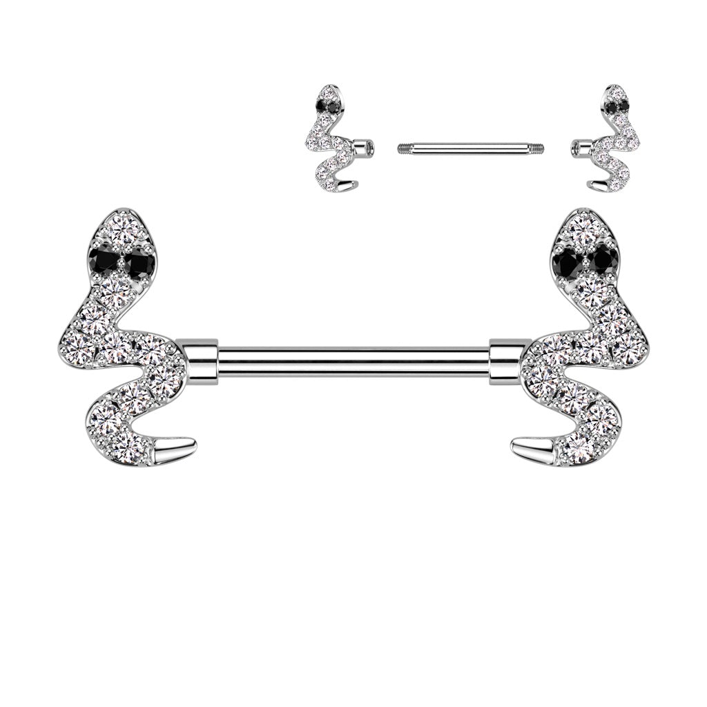Nipple - Snake Cubic Zirconia-hotRAGS.com
