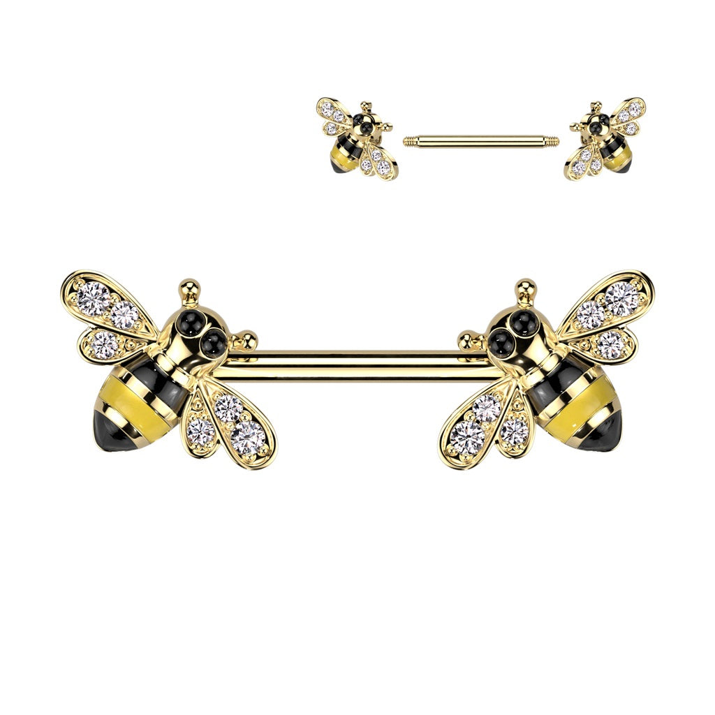 Nipple - Bee Cubic Zirconia-hotRAGS.com