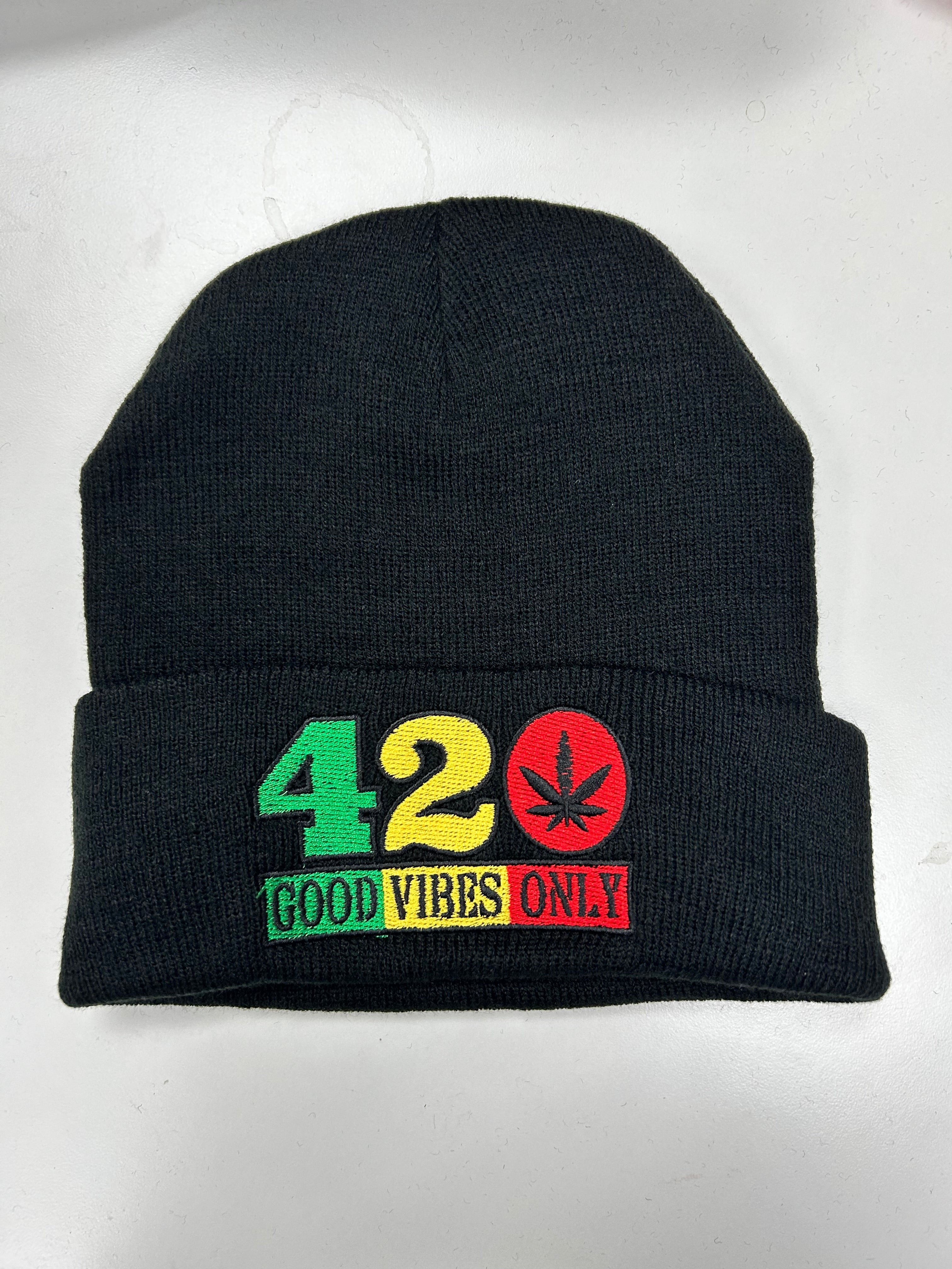 Beanie - 420 Good Vibes Only-hotRAGS.com