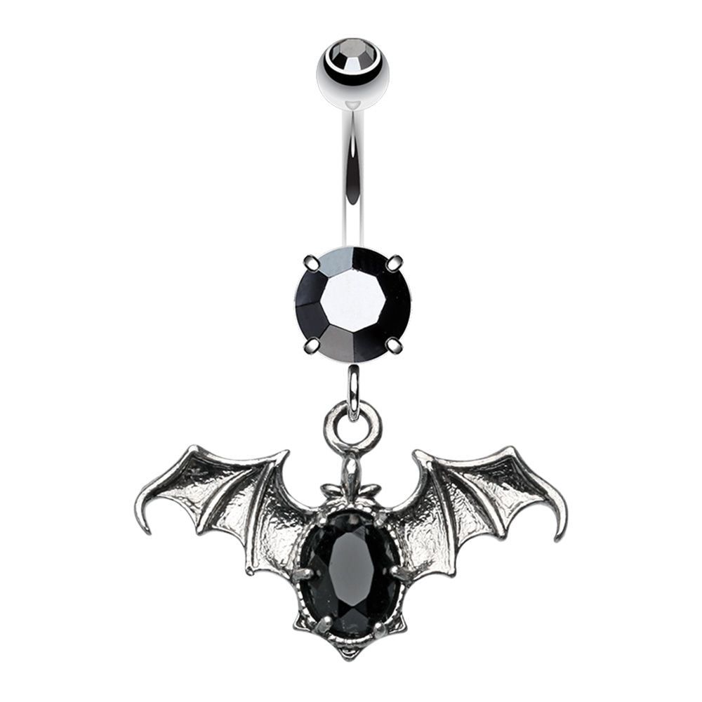 Belly Ring - Bat Hematite-hotRAGS.com