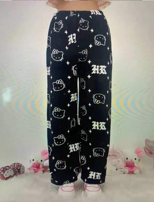 Pants - Hello Kitty Black White-hotRAGS.com