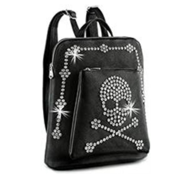 Rhinestone Skull Backpack-hotRAGS.com