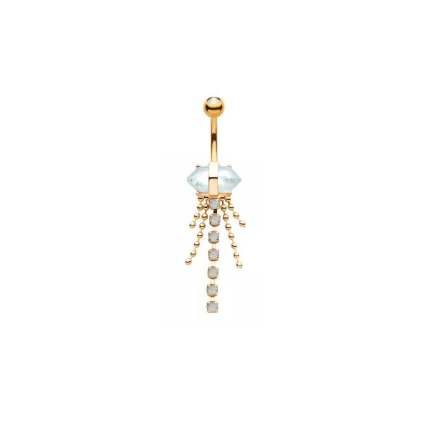 Belly Ring - Crystal Gold - Opal-hotRAGS.com
