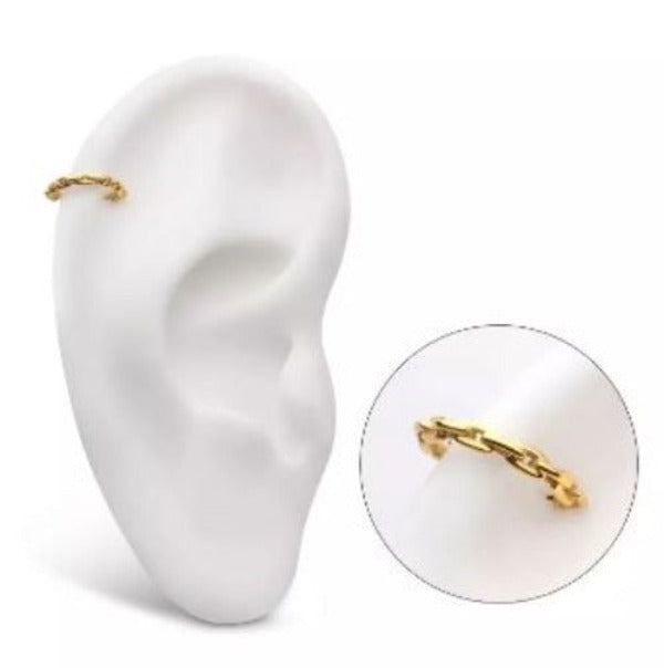 Chain Link Hinged Segment Clicker - 16g Gold Chain-hotRAGS.com