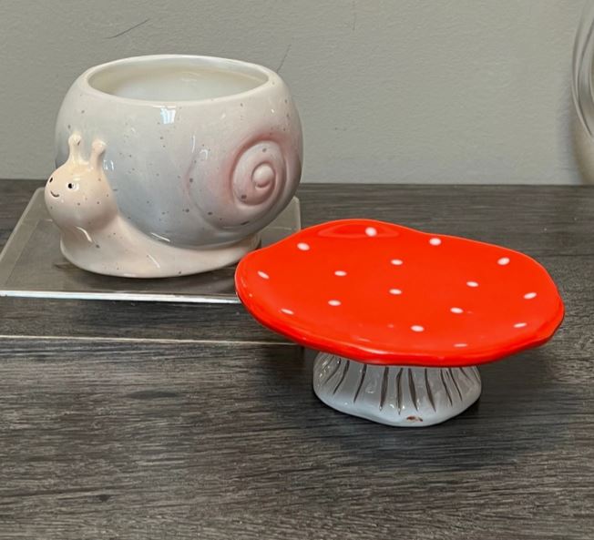 Snail & Mushroom Footsie Planter-hotRAGS.com