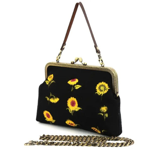 Kiss Lock Sunflower Cotton Bag-hotRAGS.com