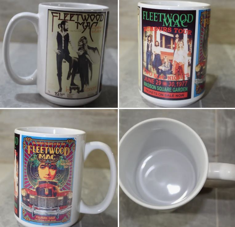 Fleetwood Mac Concert Poster 15 oz. Ceramic Mug-hotRAGS.com